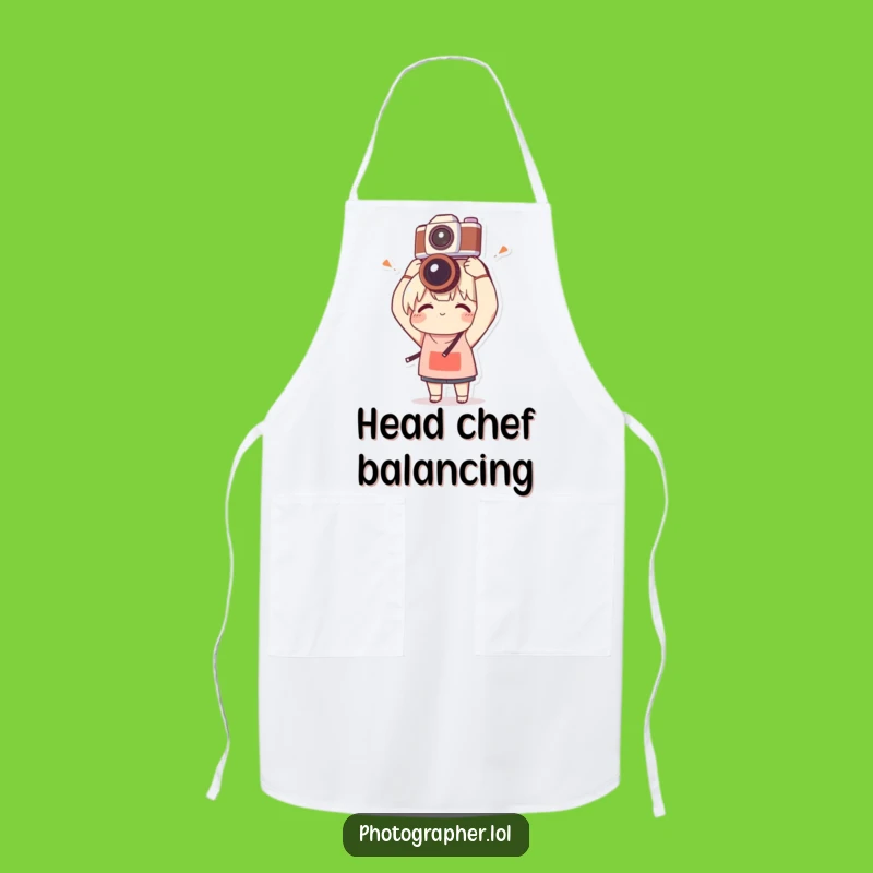 Funny Apron: Balancing Camera, Hilarious Kitchen Gift for Goofballs
