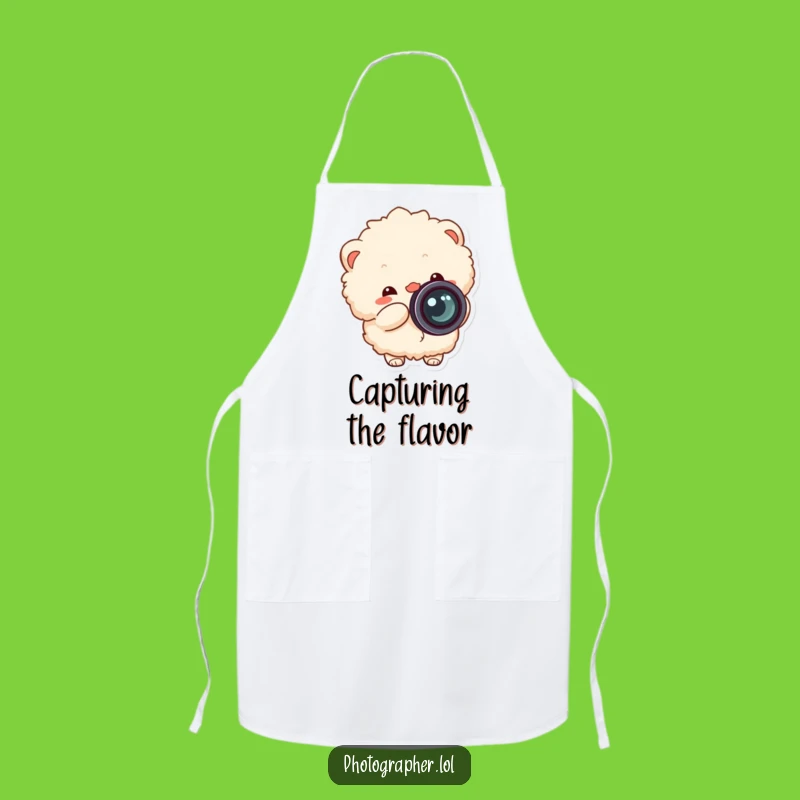 Funny Fluffy Photographer Apron: Cheerful Shutterbug Kitchen Accessory, Perfect Humorous Kitchen Gift