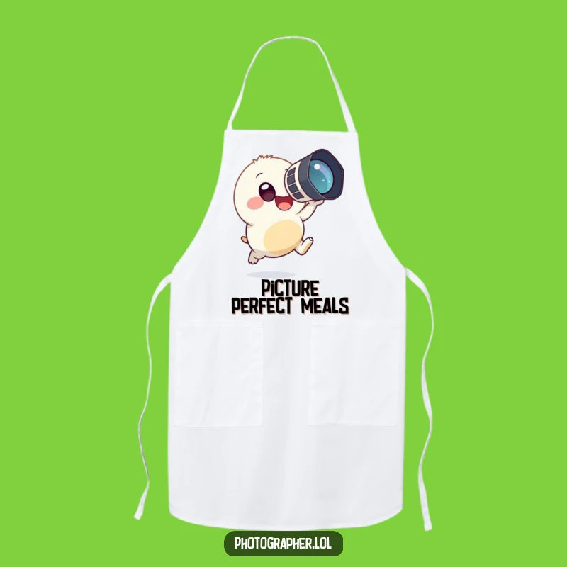 Funny Photographer Creature Apron: Tiny Chef Character, Cooking Fun Gift