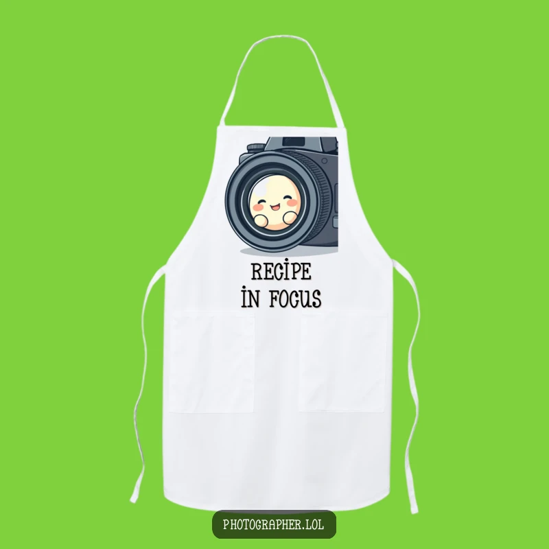 Funny Blob Photographer Apron: Giggling Chef Character, Cooking Fun Gift