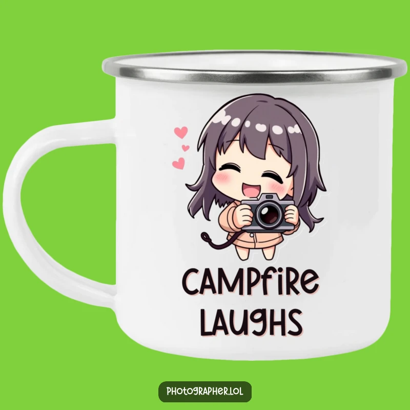 Durable Funny Laughing Photographer Camping Mug: Adventure Ready