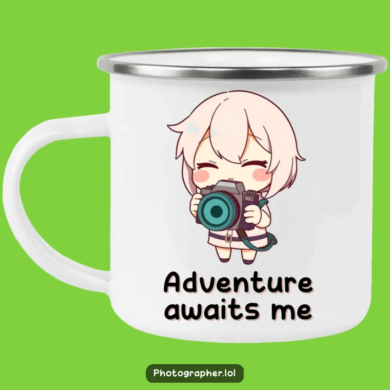 Durable Funny Winking Photographer Camping Mug: Adventure Ready