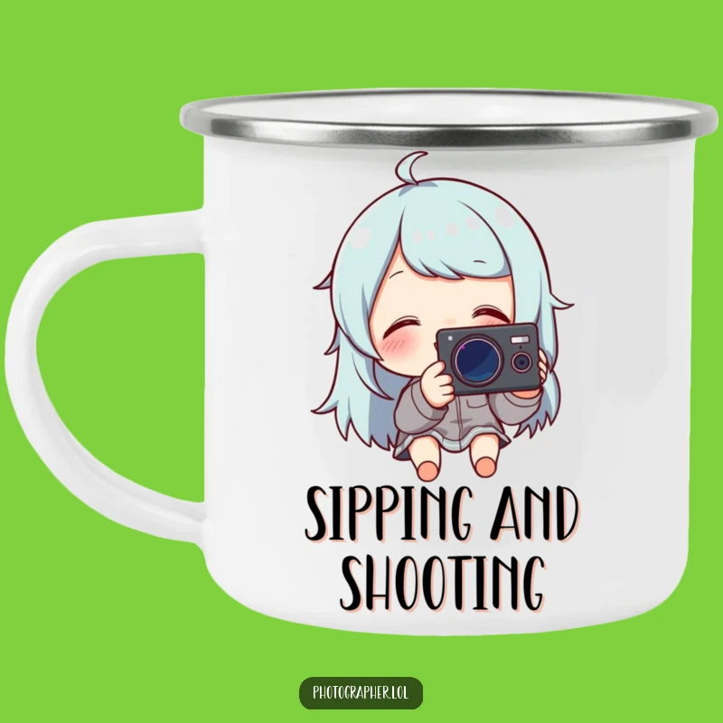 Funny Camping Mug: Photographer's Giggles by the Fire, Outdoor Gift