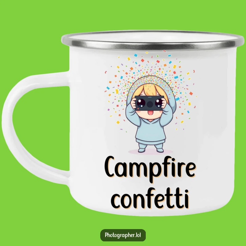 Funny Celebration Photographer Camping Mug: Festive Adventures - Hilarious Outdoor Gift