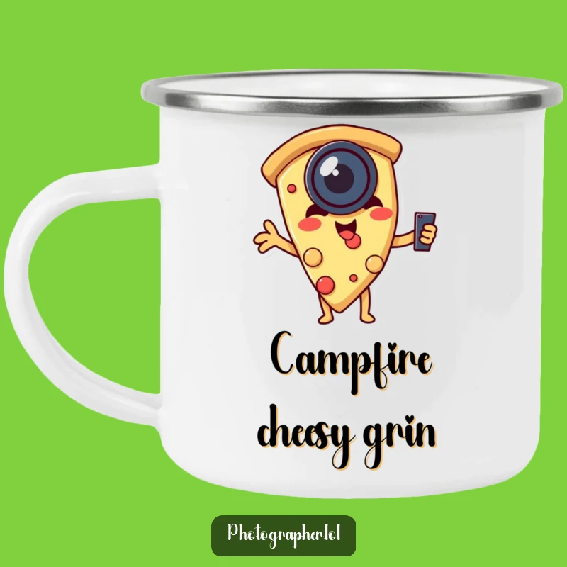 Funny Pizza Selfie Camping Mug: Fuel Your Adventures with Fun!