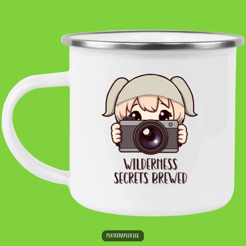 Funny Camping Mug: Peeking Camera, Outdoor Photographer's Gift