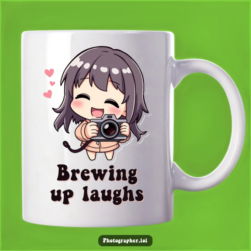 Funny Laughing Photographer Mug: Playful Camera Tilt Gift