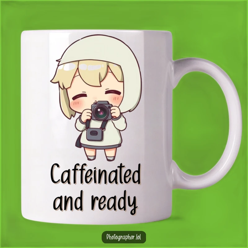 Funny Photographer Mug: Excited Camera Strap Adjuster Gift, Shutterbug