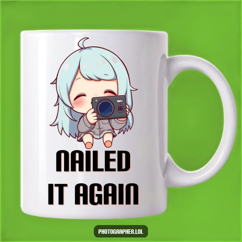 Funny Photographer Mug: Giggling Camera Reviewer, Perfect Gift for Hobbyists