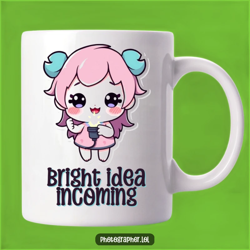 Funny Sparkle Flash Mug: Bright Ideas Character, Perfect Gift for Creative Minds