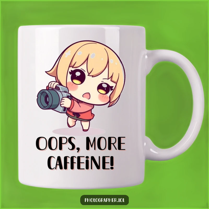 Funny Tripping Photographer Mug: Capture Mishaps With This Humorous Camera Character