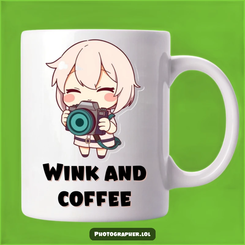 Funny Winking Photographer Mug: A Playful Camera Strap Gift