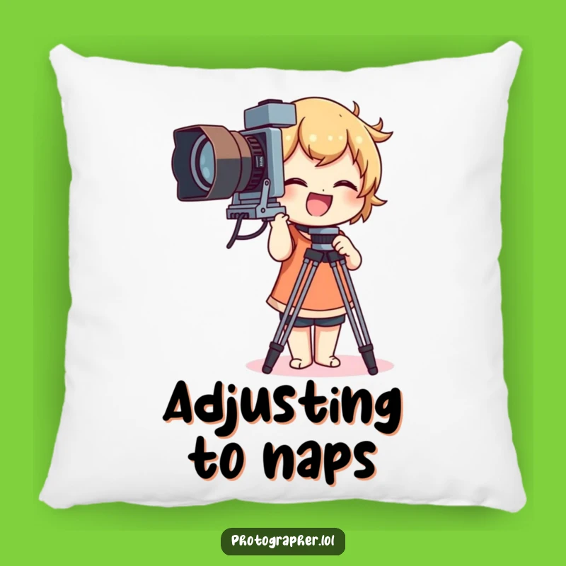 Funny Vintage Camera Tripod Pillow: Cozy and Comical Photo Decor Accent