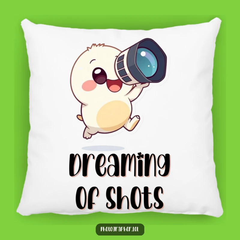 Funny Photographer Creature Pillow: Tiny Character, Comfy and Hilarious Decor