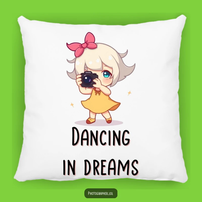 Funny Dancing Photographer Pillow: Comfy and Comical Decor for Camera Fans