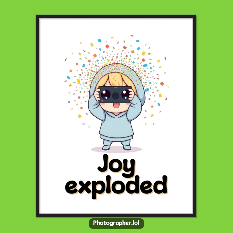 Funny Celebration Photographer Digital Art: Confetti Download - Hilarious Wall Art Gift