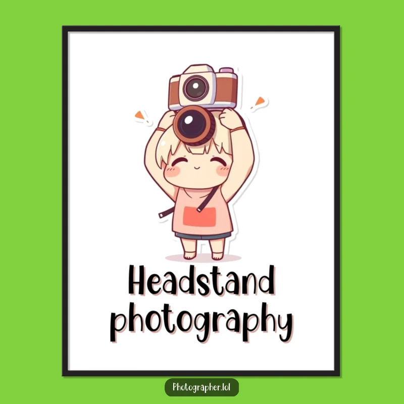 Funny Digital Art: Balancing Camera, Instant Humorous Decor Gift