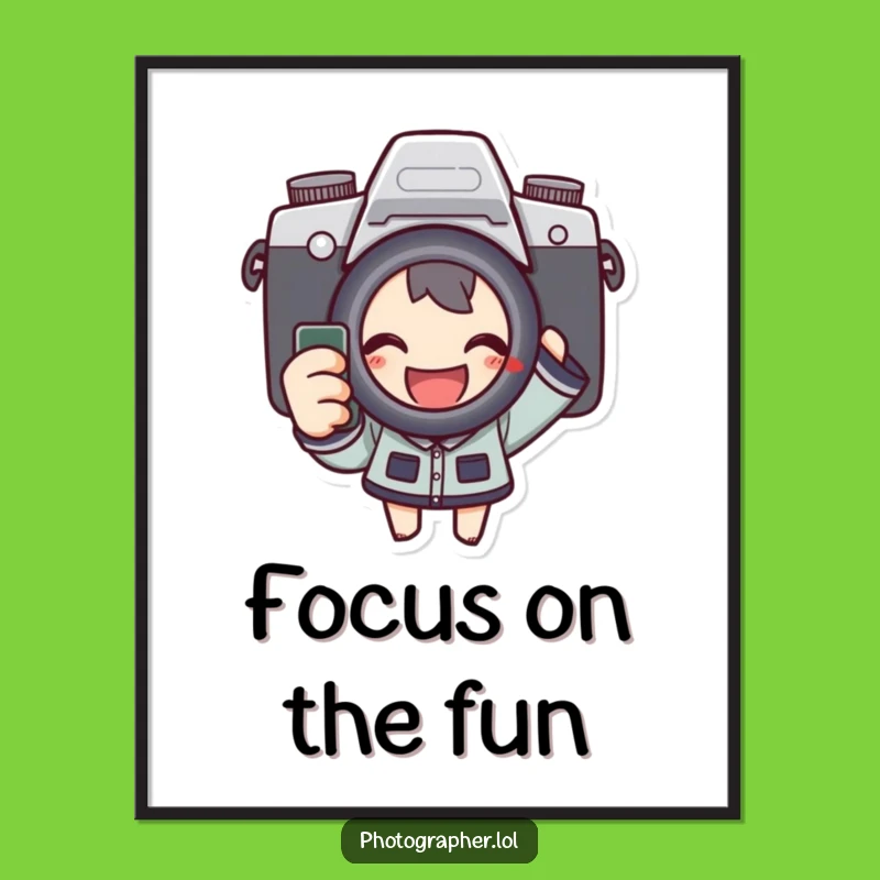 Funny Photographer Digital Print: Instant Joyful Art for Camera Lovers