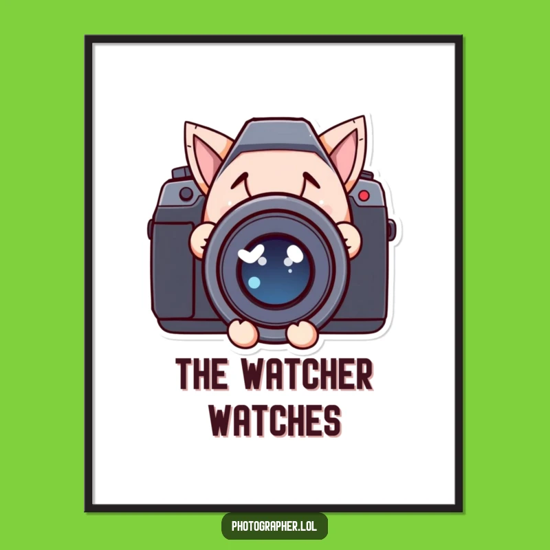 Funny Sneaky Lens Digital Art: Mischievous Grin Photo, Instant Gift Decor