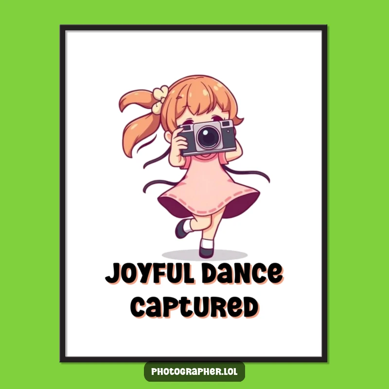Funny Dancing Photographer Digital Art: Instant Download Of Vintage Camera Joy