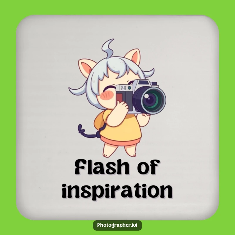 Funny Photographer Coaster: Protect Surfaces with Charm, Cute Funny Gift