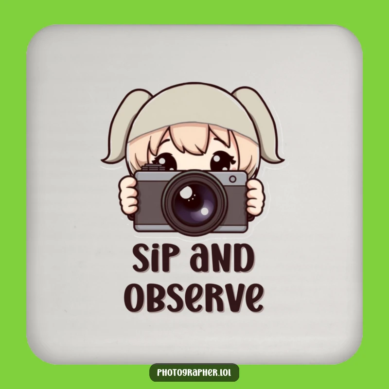 Funny Coaster: Camera Guy, Protect Surfaces with Humorous Style