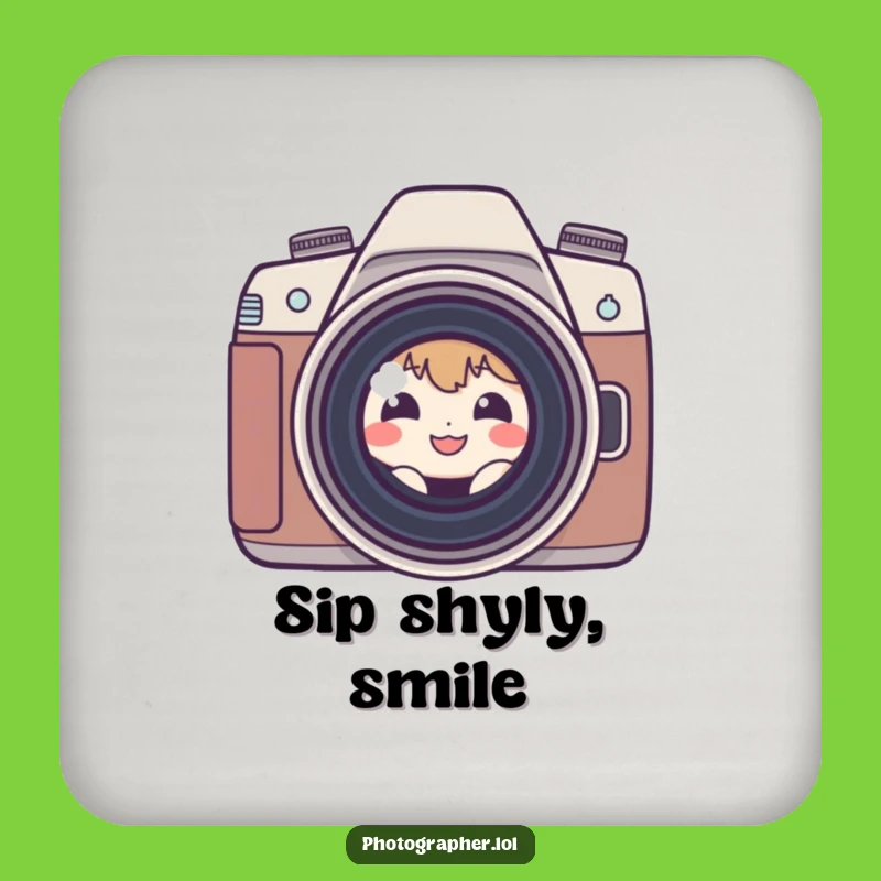 Funny Shy Photographer Coasters: Protect Your Surfaces With Humorous Camera Art