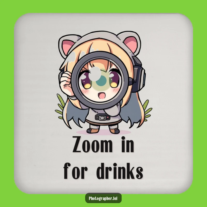 Funny Zoom Lens Coasters: Focus Your Drinks with Humorous Style!