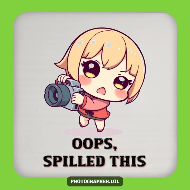 Funny Tripping Photographer Coasters: Protect Surfaces With Humorous Camera Stumbles