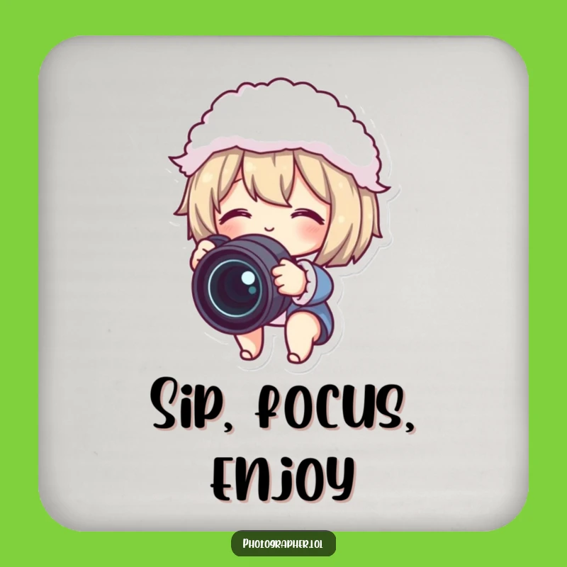 Funny Photographer Character Coaster - Protect Surfaces with Style