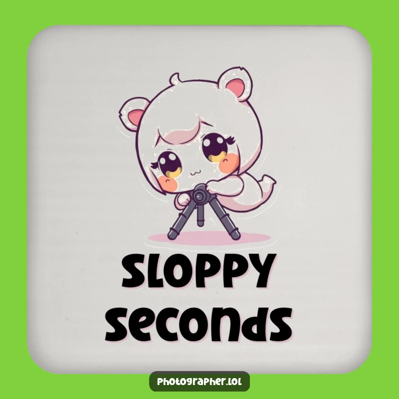 Funny Tripped Photographer Drink Coaster: Protect Surfaces with a Hilarious Character, Great Funny Gift!