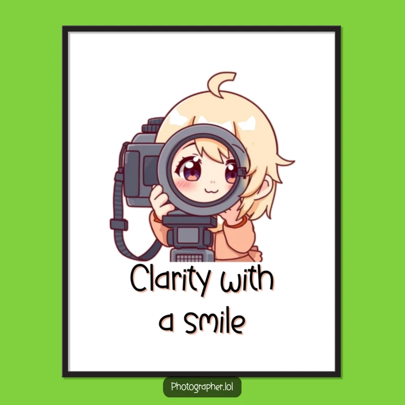 Funny Camera Poster: Focused Cheer, Inspiring Wall Art Gift