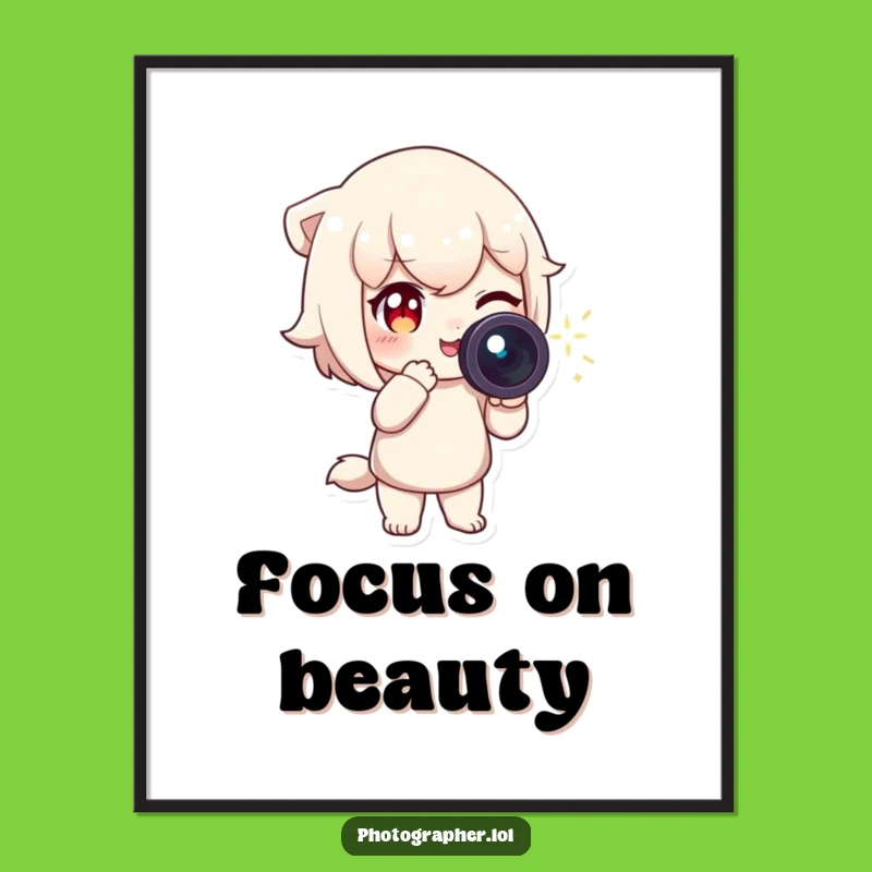 Funny Wink Camera Poster: Hilarious Art for Photography Enthusiasts!