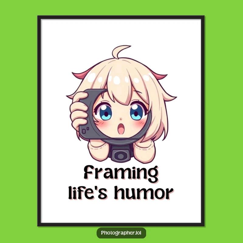 Funny Photographer Viewfinder Poster: Hilarious Wall Art for Eager Shooters