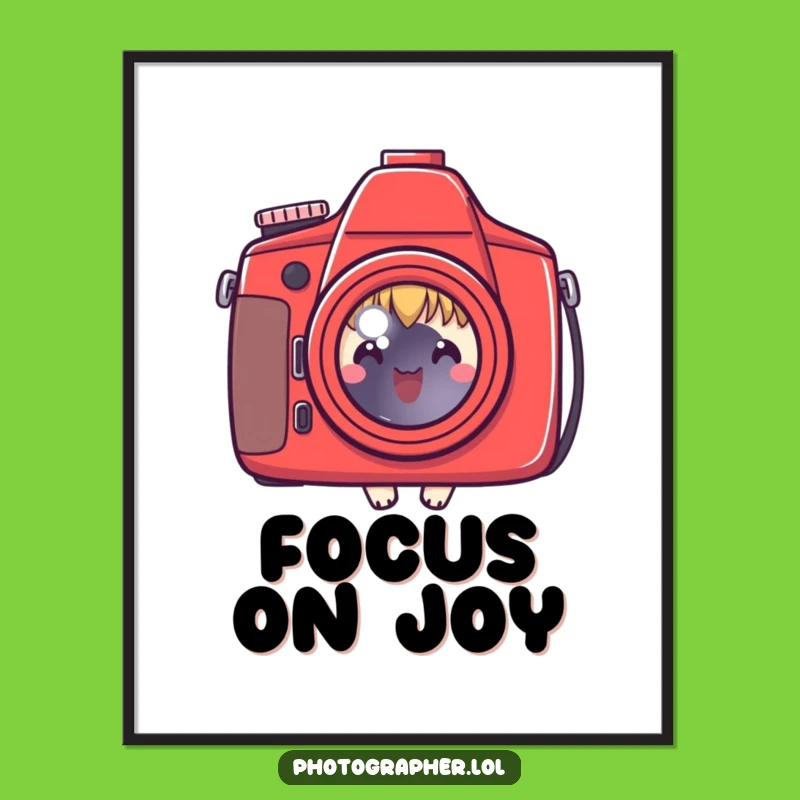 Funny Camera Character Poster: Whimsical Art for Photo Lovers, Adorable Gift