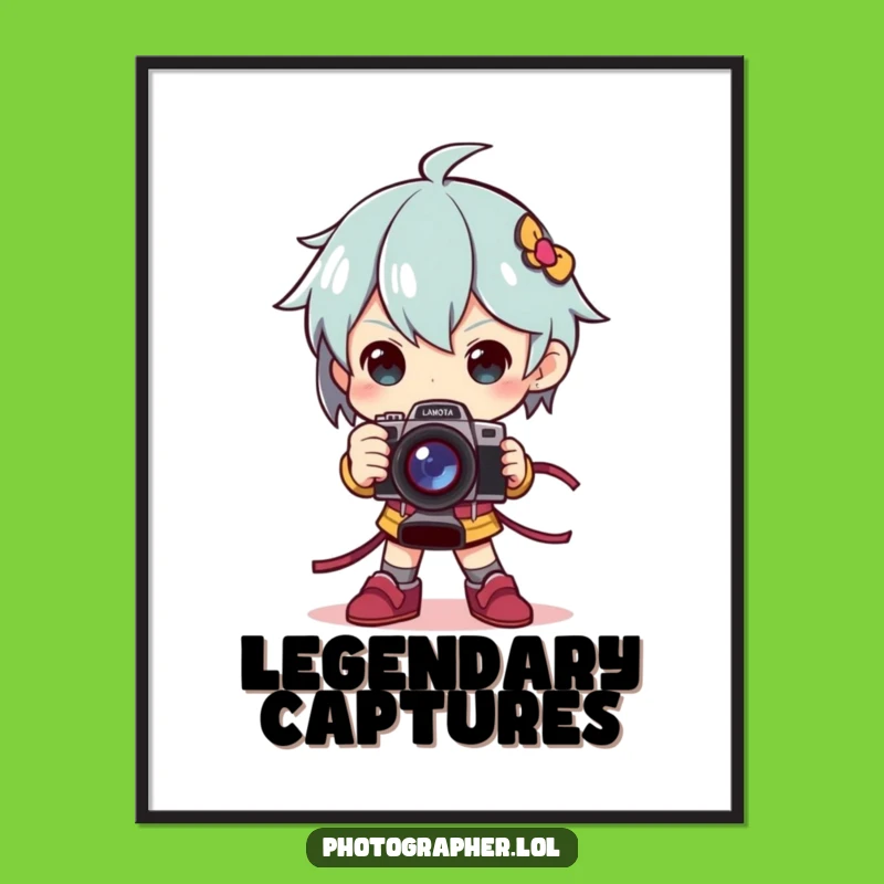 Funny Dramatic Pose Poster: Camera Trophy Art, Hilarious Wall Decor Gift