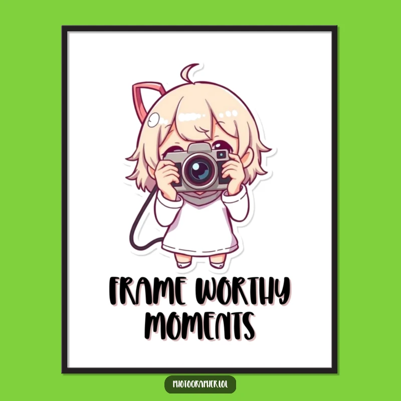 Funny Vintage Camera Poster: Artful Photography Decor for Walls