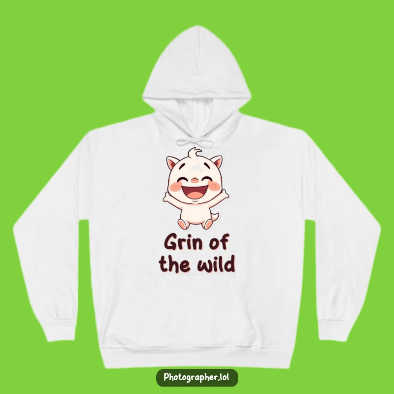 Funny Hoodie: Silly Pose Grin, Cozy Gift for Happy Souls