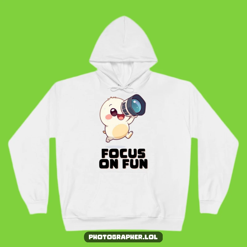 Funny Photographer Creature Hoodie: Tiny Character, Cozy and Hilarious Gift
