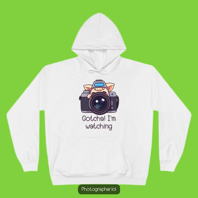 Funny Winking Camera Hoodie: Cozy Playful Photographer Humor Sweatshirt