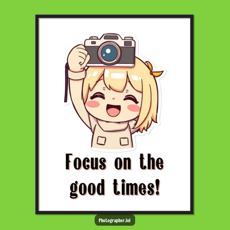 Funny Free Printable Photo Wall Art: Triumphant Camera Pose, Humorous Downloadable Art