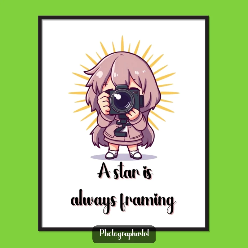 Funny Free Printable Star Wall Art: Dramatic Camera Pose, Humorous Downloadable Art