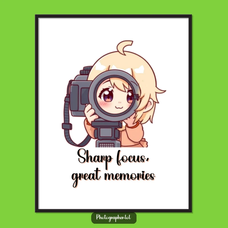 Funny Free Printable Wall Art: Focused Camera Character, Inspiring Downloadable Decor