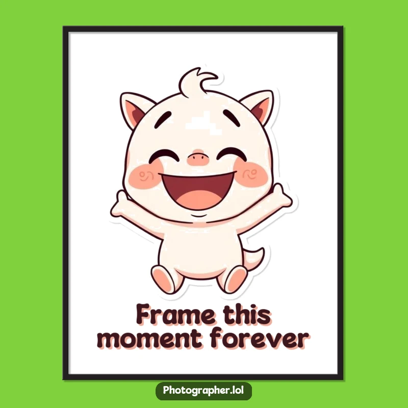 Funny Free Printable Wall Art: Silly Pose Character, Quirky Downloadable Decor