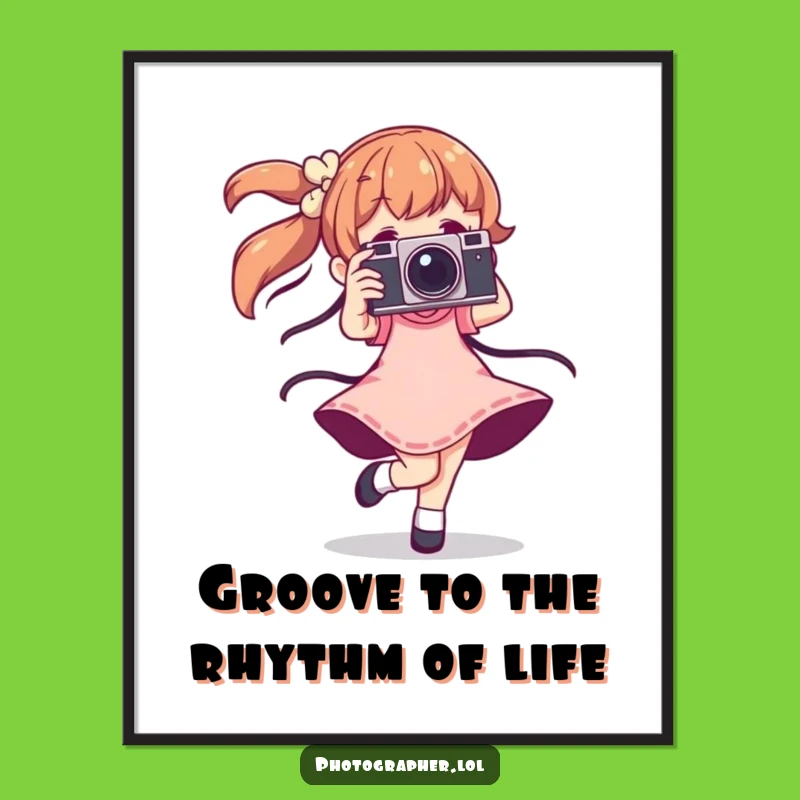 Free Printable Dancing Photographer Wall Art - Fun Downloadable Decor for Creatives