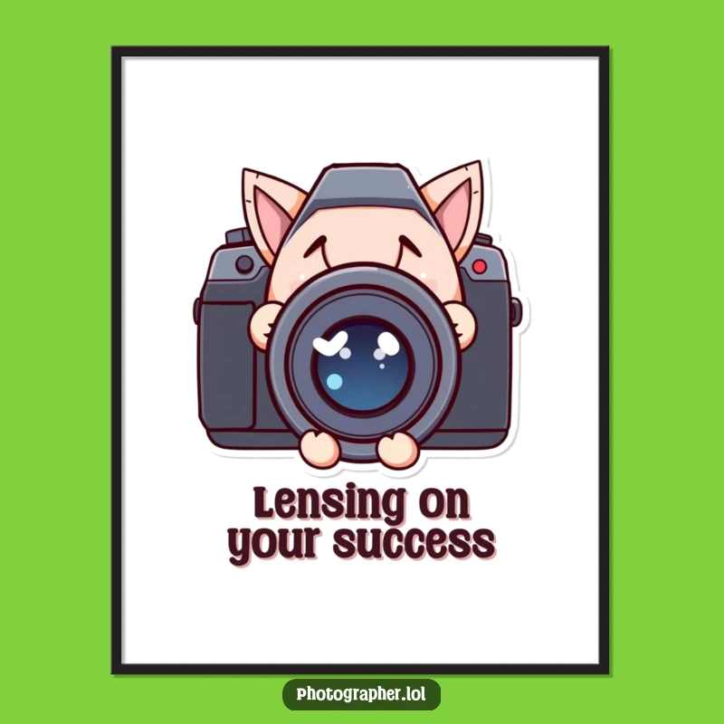 Free Printable Funny Wall Art: Mischievous Camera Lens Character, Quirky Downloadable Decor