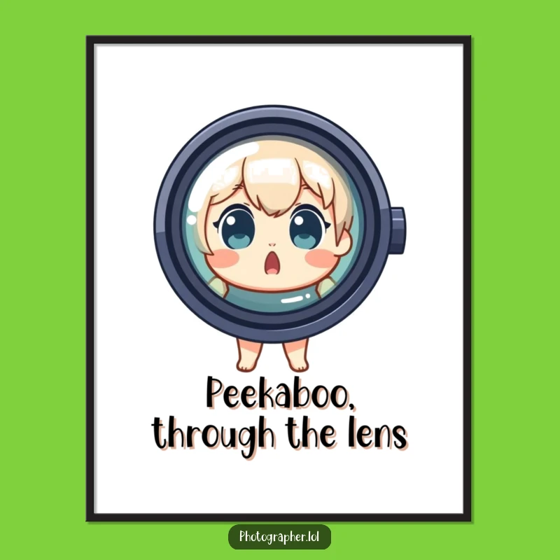 Free Printable Wall Art: Surprised Photographer Character - Funny Downloadable Art!