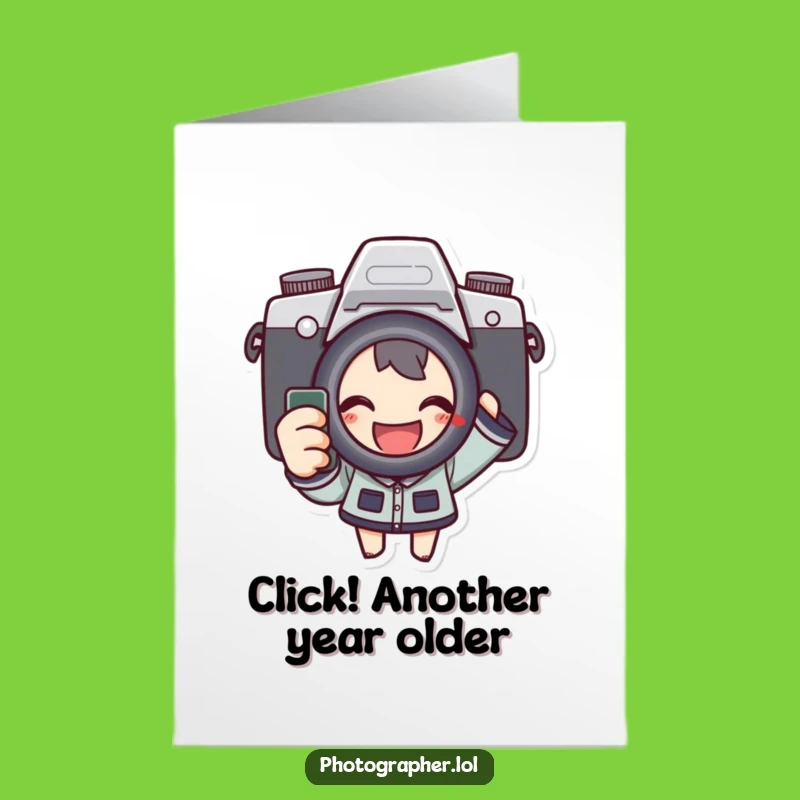 Free Printable Birthday Card: Funny Photographer Character, Perfect Downloadable Gift