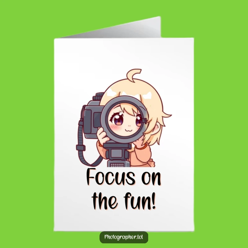 Free Printable Birthday Card: Focused Camera Character, Funny Downloadable Gift