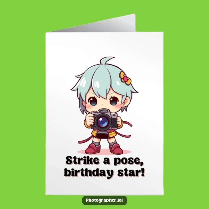 Free Printable Funny Birthday Card: Dramatic Camera Trophy Pose, Downloadable Regal Humor